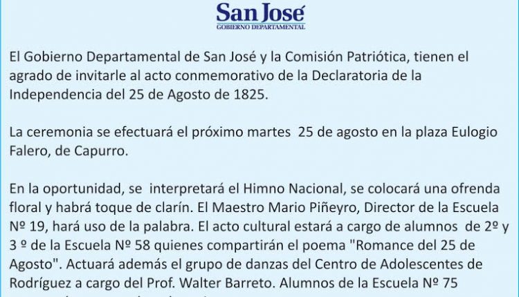 invitacion 25 de agosto