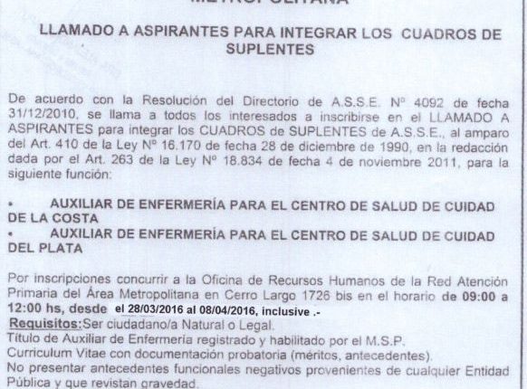 llamado asse 1