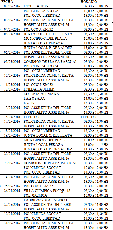 policlinio mayo 16