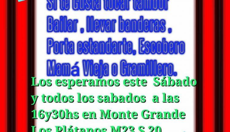 Taller de candombe vecinos de monte grande 14 5 16