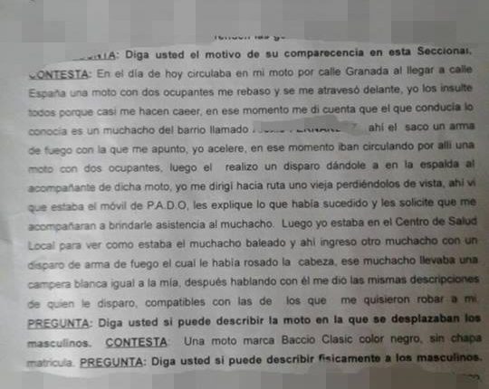 denuncia policial