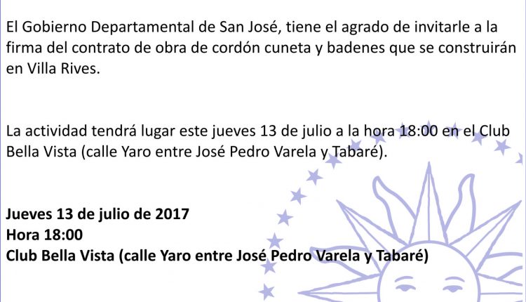 12 Invitación firma contrato de obra en Villa Rives